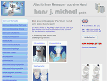 Tablet Screenshot of hjm-reinraum.de